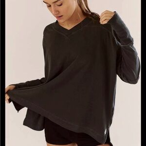 Free People Movement Allstar Layer Long Sleeve T Shirt, Black, M